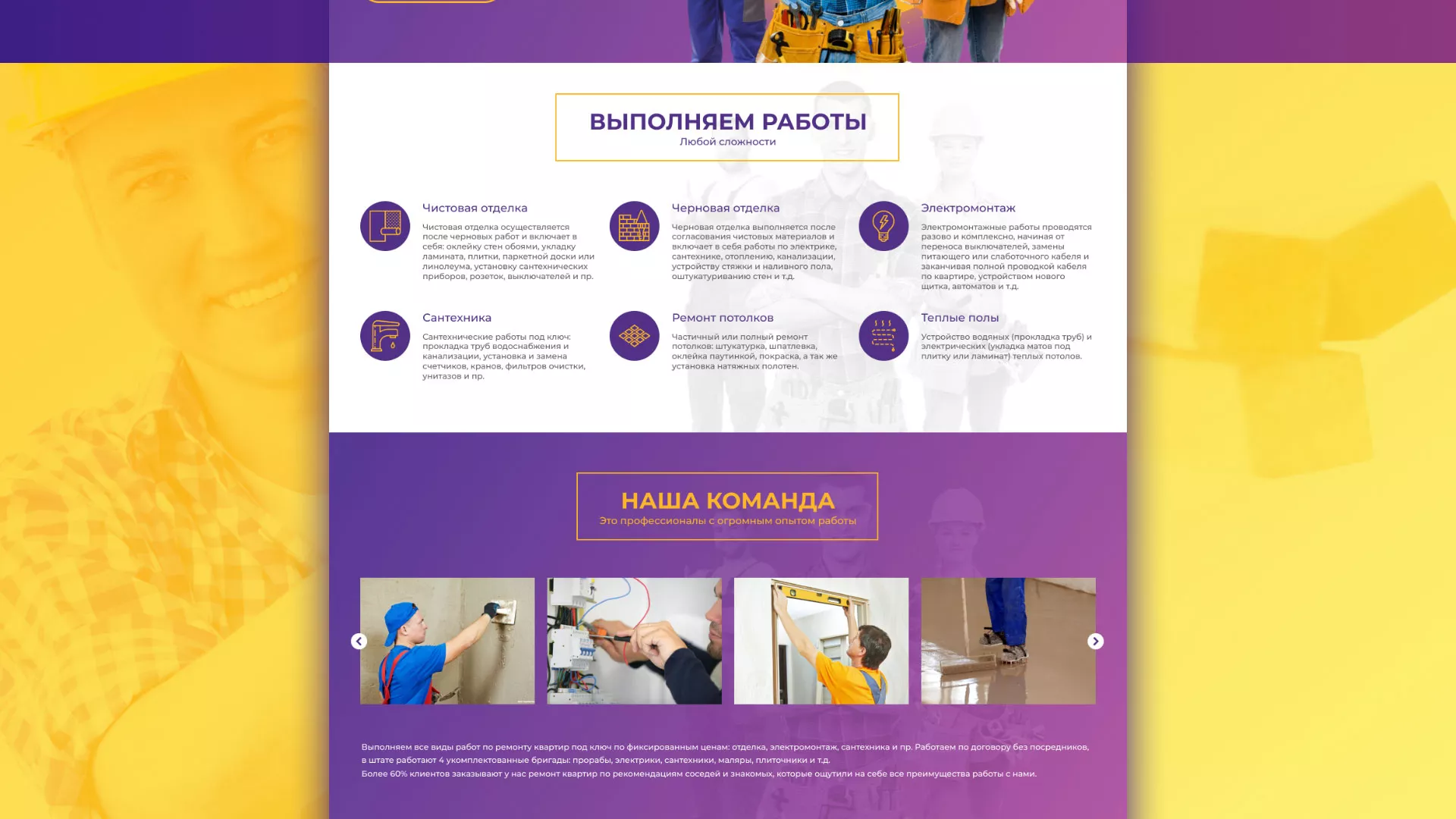 Разработка сайта строительной компании «Милана-Строй» в Каменногорске