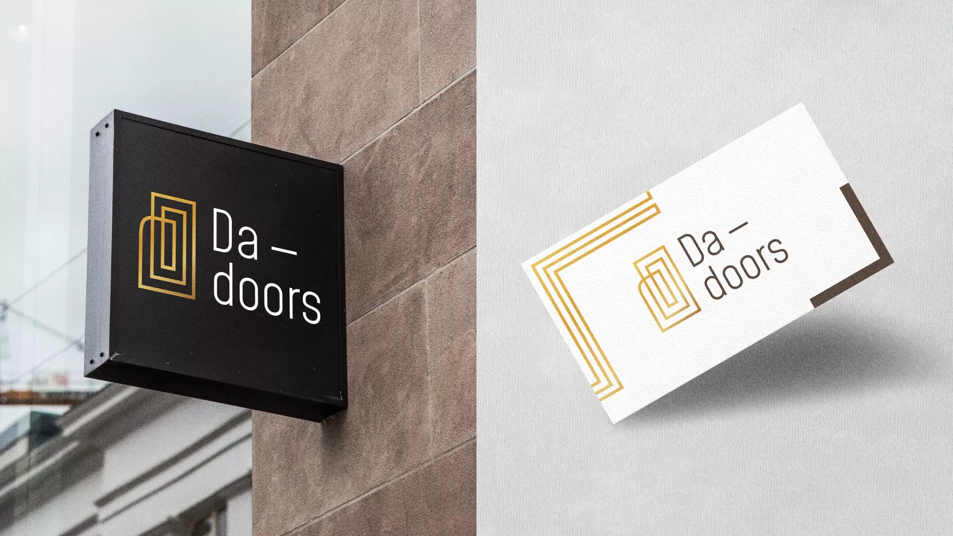 Разработка логотипа для компании «DA-DOORS» в Каменногорске